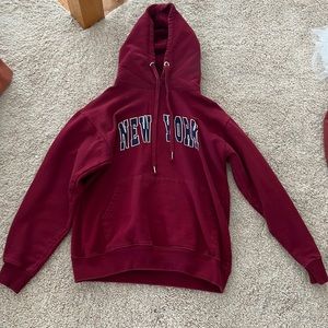 Burgundy New York Hoodie